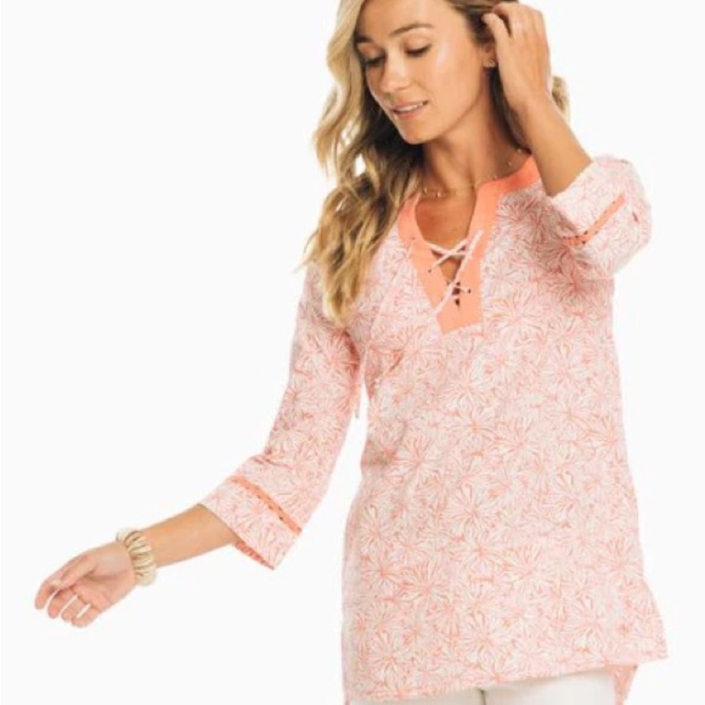 NWT Southern Tide conch shell w Hailey printed IC tunic